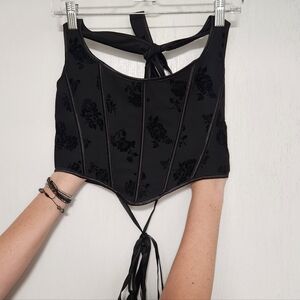 Black Floral Corset Shapewear